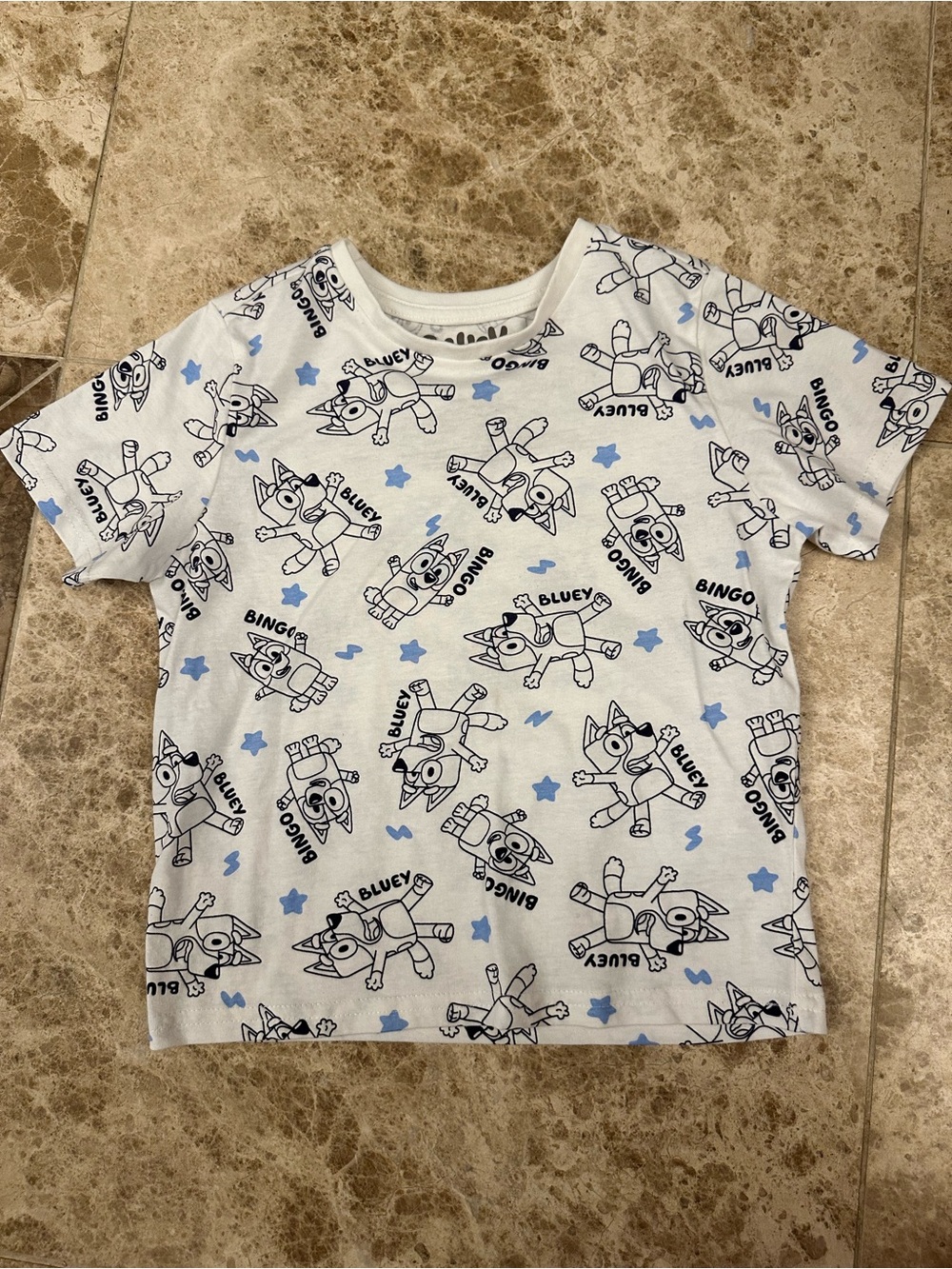 Kids Bluey Bingo White Graphic Tee 5T
